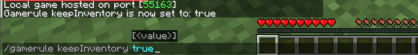 Minecraft Keep Inventory Command (Keep Items When You Die)