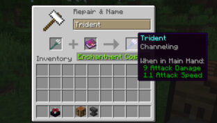 channeling minecraft, trident
